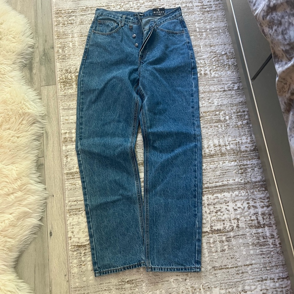 Blue High-Waisted Jeans